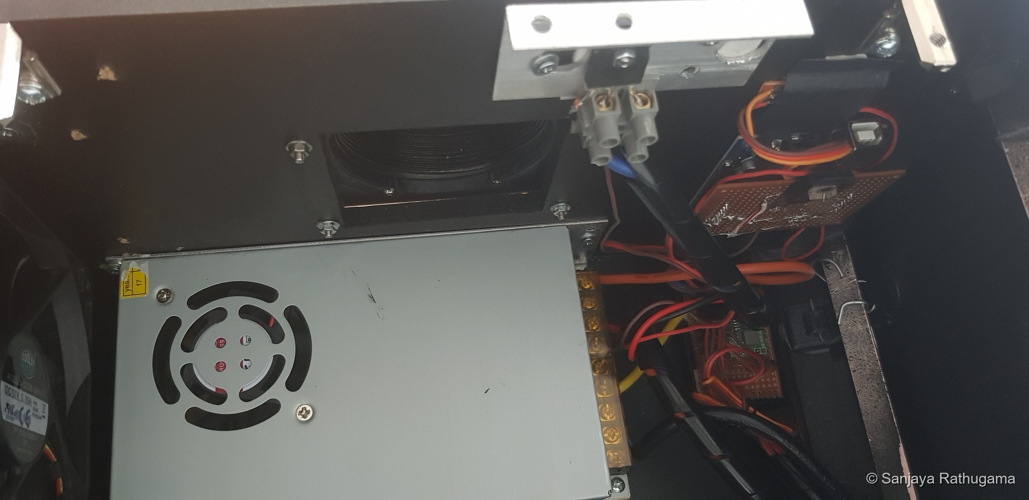 Controlling electronics inside the projector